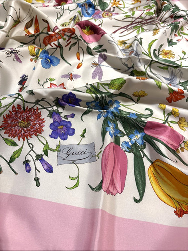 Gucci silk scarf - scarf, pink