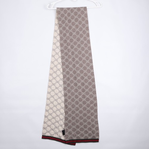 Gucci monogram scarf wool - gucci,
