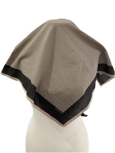 S33 gucci brown coton scarf - s33#,