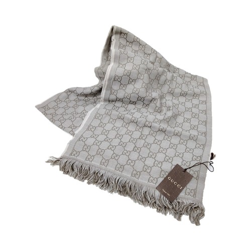 Gucci pattern wool stole - gucci, gg