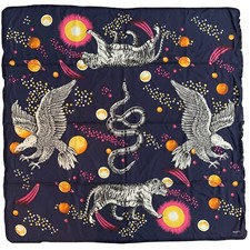GUCCI WOMEN SILK SCARF WITH FO