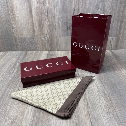 Gucci brown scarf box - gucci,