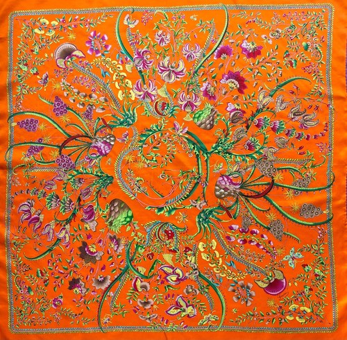 Gucci silk wrap logo - silk, flora