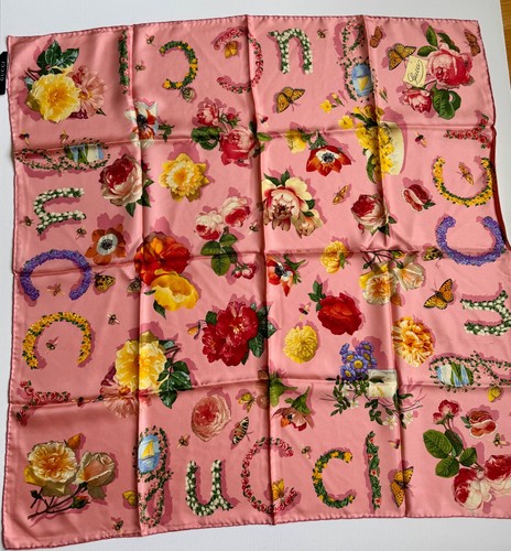 Gucci nwt pink silk floral - gucci,