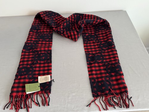 100 authentic gucci red plaid - authentic,