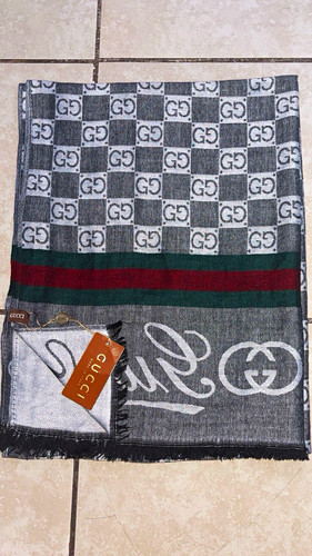 Gucci monogram scarf gray - gg,
