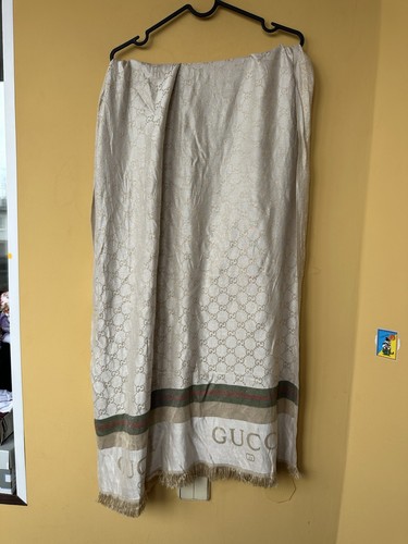 Gucci men gold scarf with - scarf,