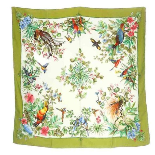 Gucci silk scarf bird floral - bird,