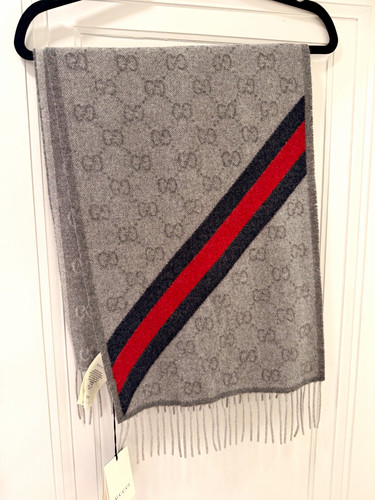 Gucci gray logo wool - gray,