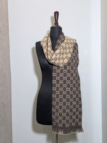 Gucci monogram wool scarf - gucci,