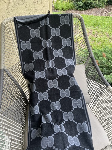 Gucci jacquard wool scarf - gucci,