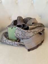 GUCCI Wool/Silk Monogram GG