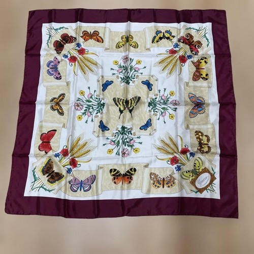 Gucci silk scarf butterfly - gucci,